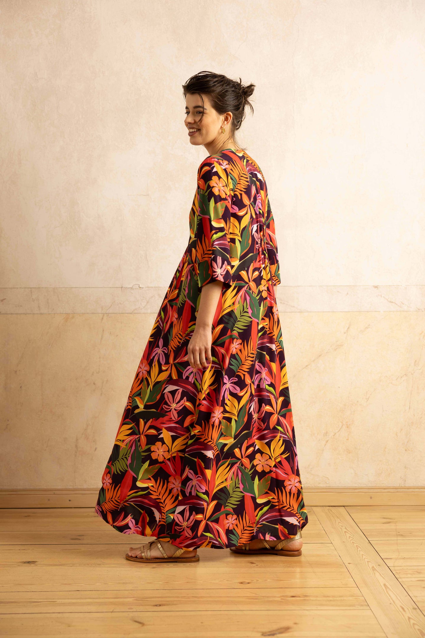 Langer Kaftan im Boho Stil